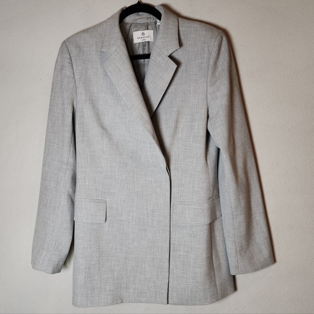 Aritzia Babaton Innovate Grey Blazer Jacket Women's Size 10‎ (No Belt)